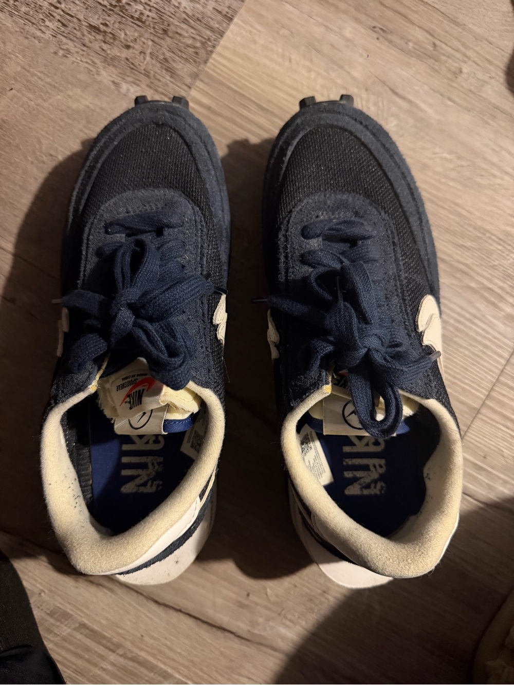Nike x sacai x Fragment LDWaffle Blue Void Navy Sneakers